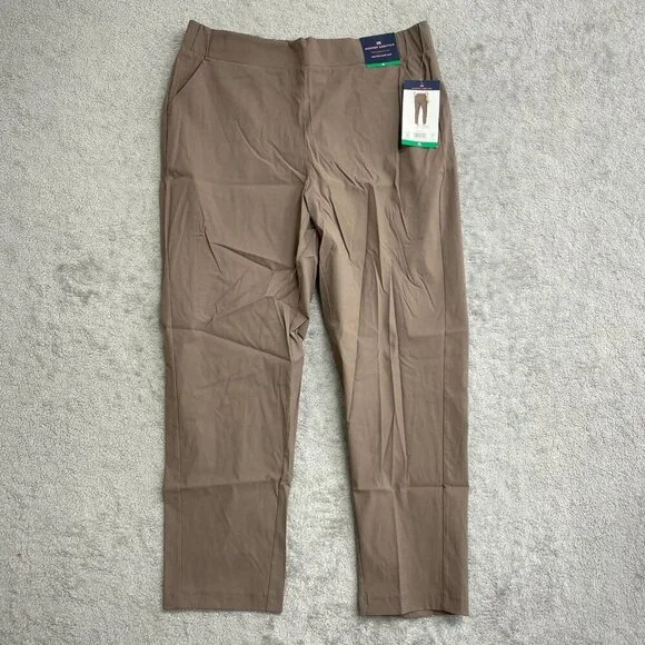 NEW Modern Ambition Women's XL High-Rise Travel Pants Brown Pull on G1460 - Picture 4 of 11